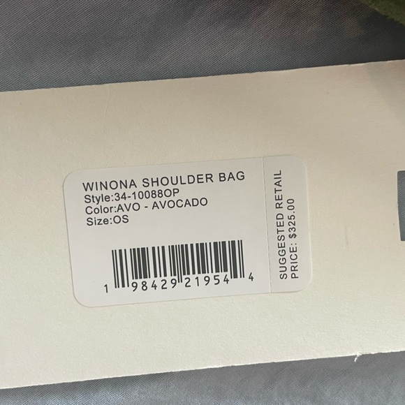 STAUD Winona Avocado Green Suede Shoulder Bag Comes with STAUD Dust Bag - Picture 7 of 7